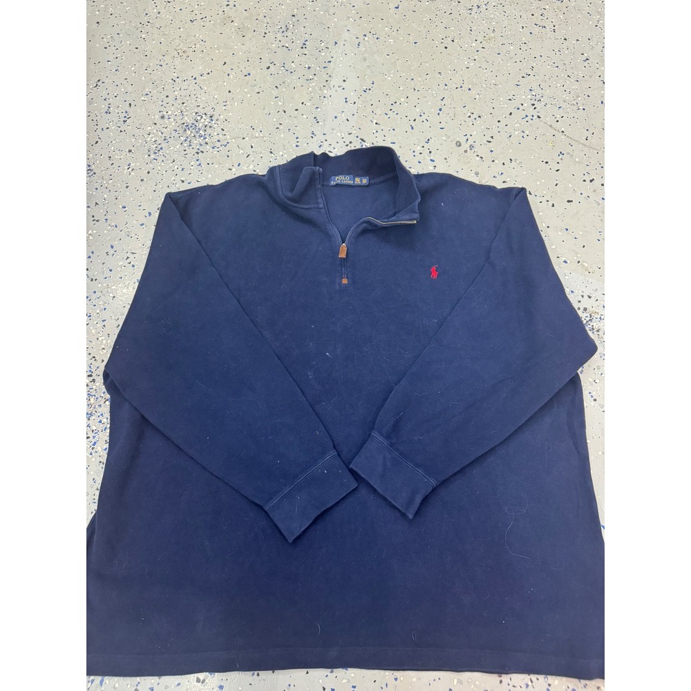 Polo Ralph Lauren Pullover Sweater Quarter Zip Tall Long 4XLT - Picture 1 of 3
